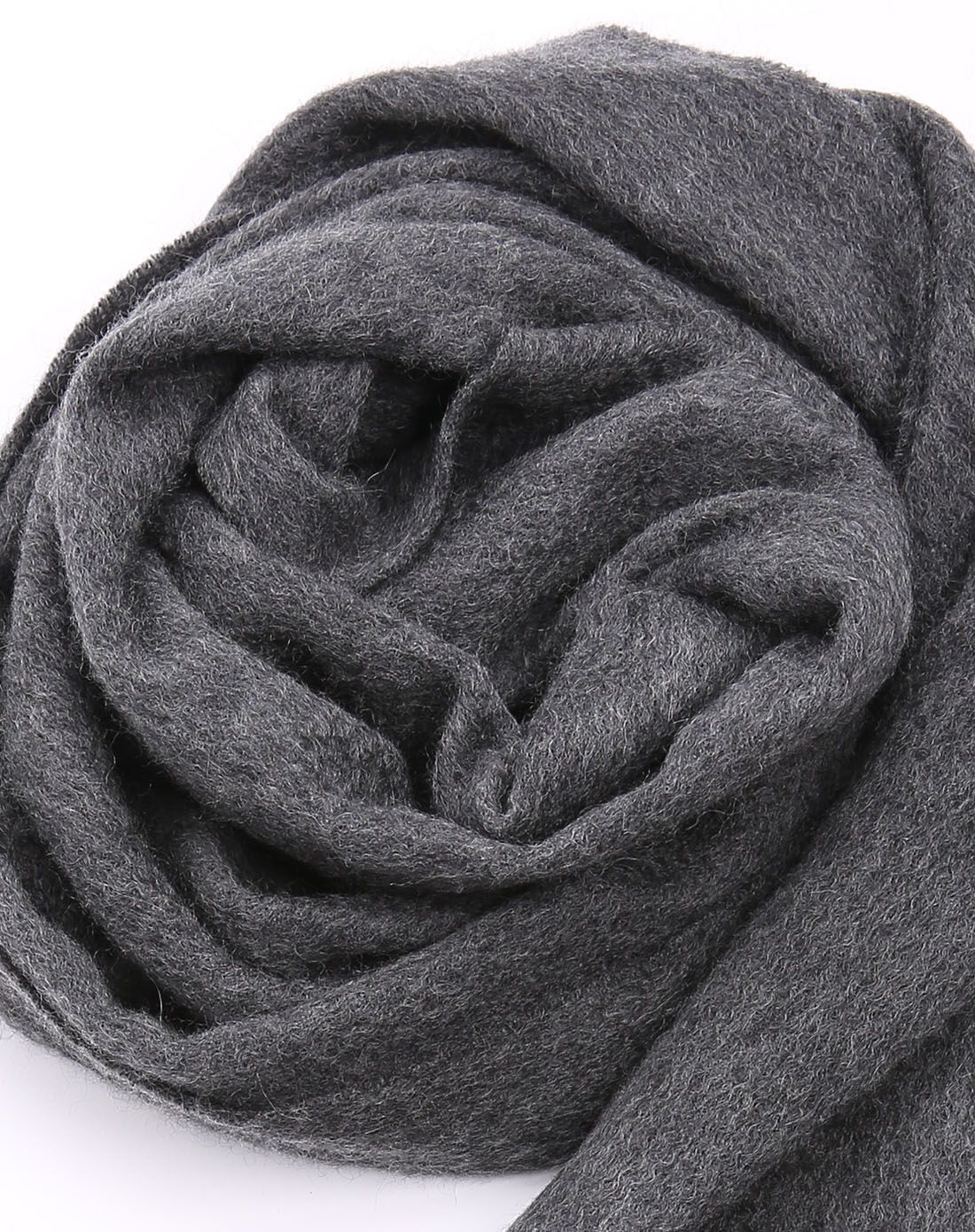 山羊绒纯深灰色柔软围巾