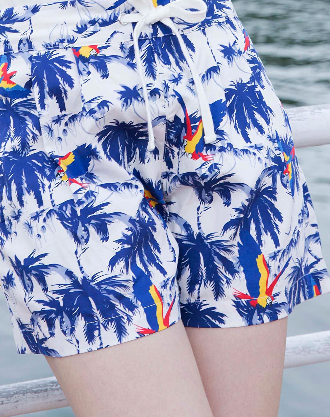 女款宝兰梭织休闲沙滩裤