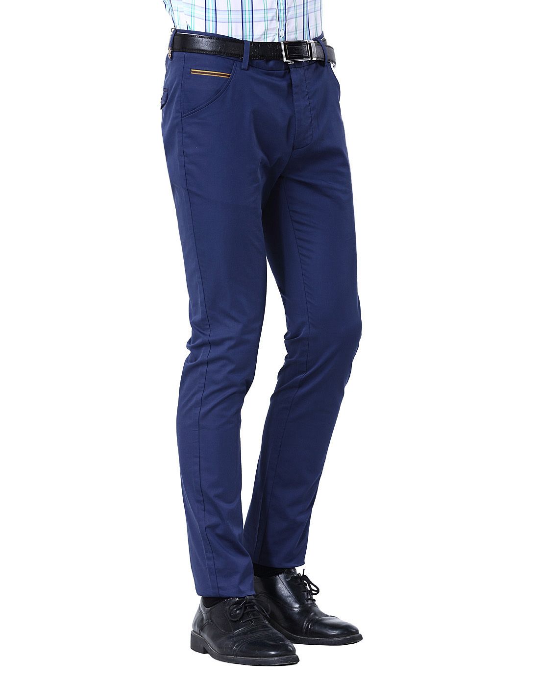 深蓝色商务绅士长西裤