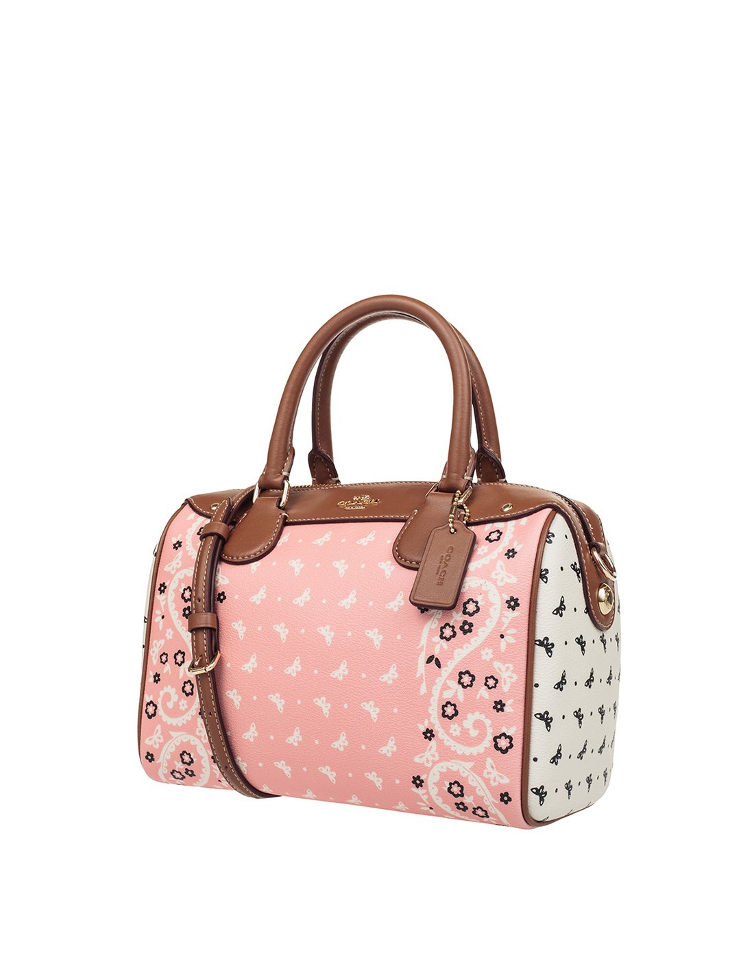 coach pvc印花波士顿桶包