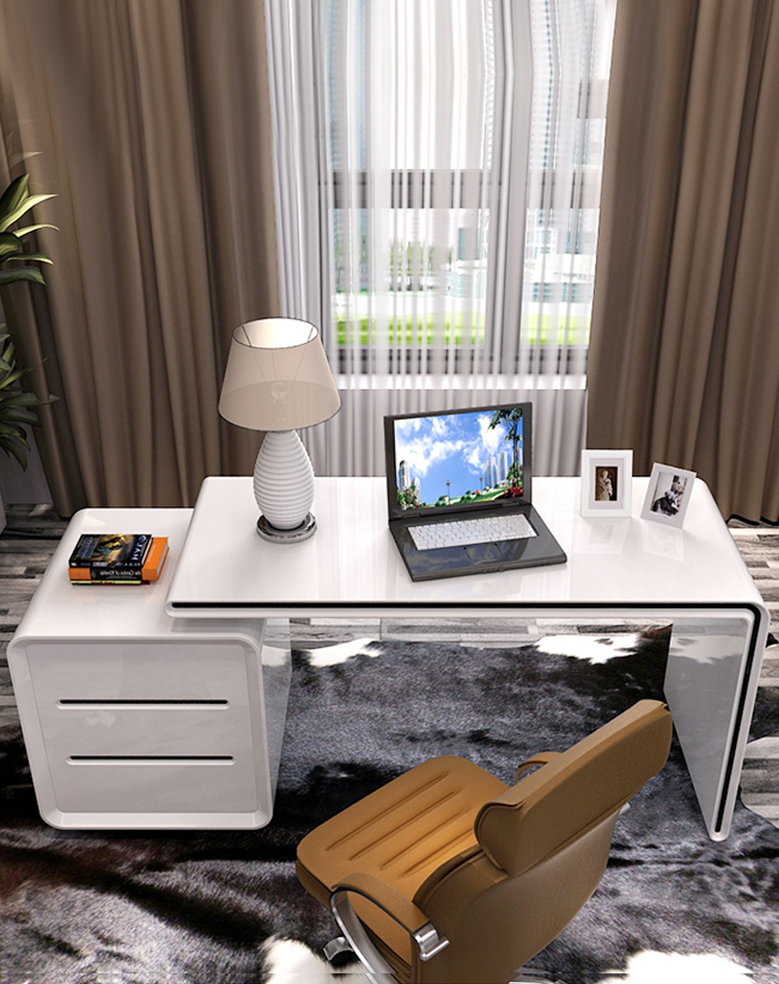 家用办公桌写字台卧室电脑桌(1.2米)