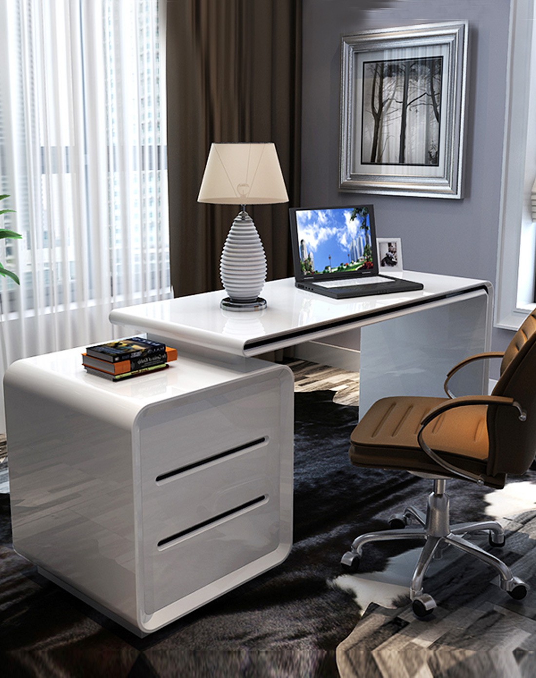 家用办公桌写字台卧室电脑桌(1.2米)