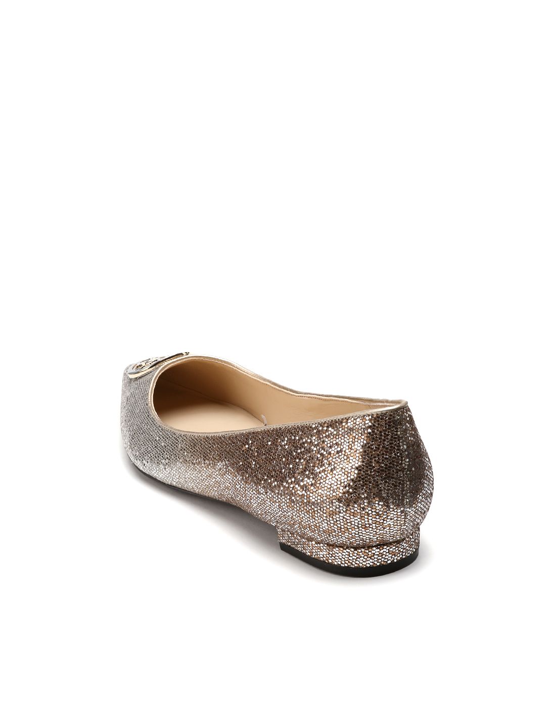 银色亮丽舒适平底鞋