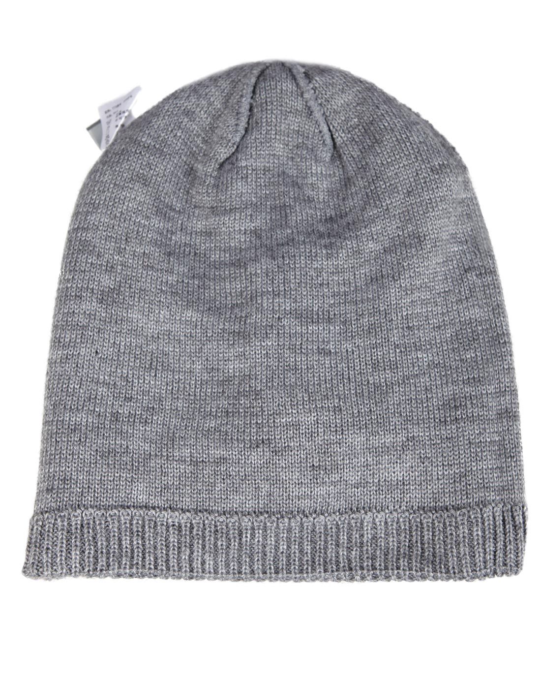 凹造型 中性中灰色毛线帽 街头潮人