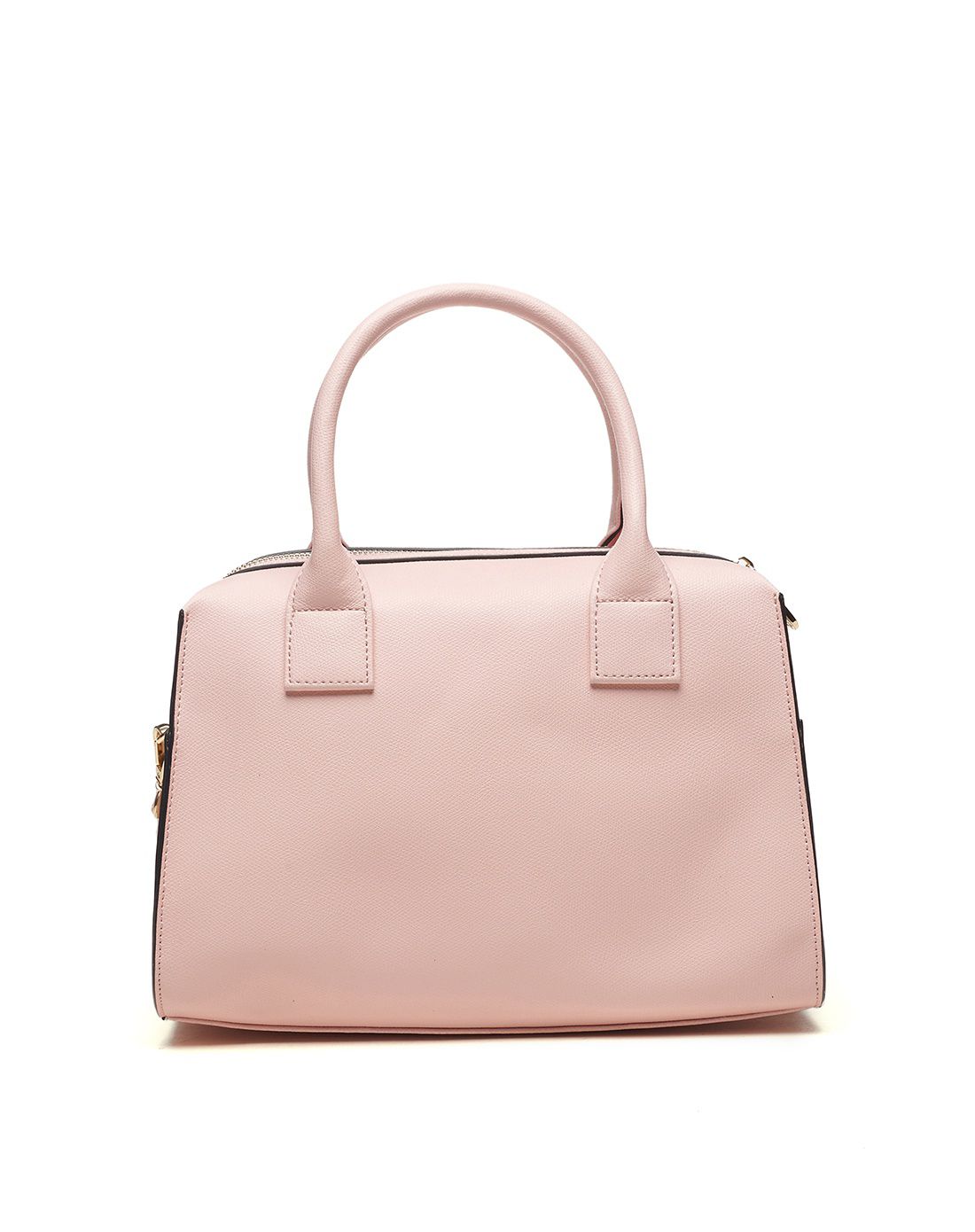 2016年新款达芙妮时尚纯色软面浅粉红女手袋