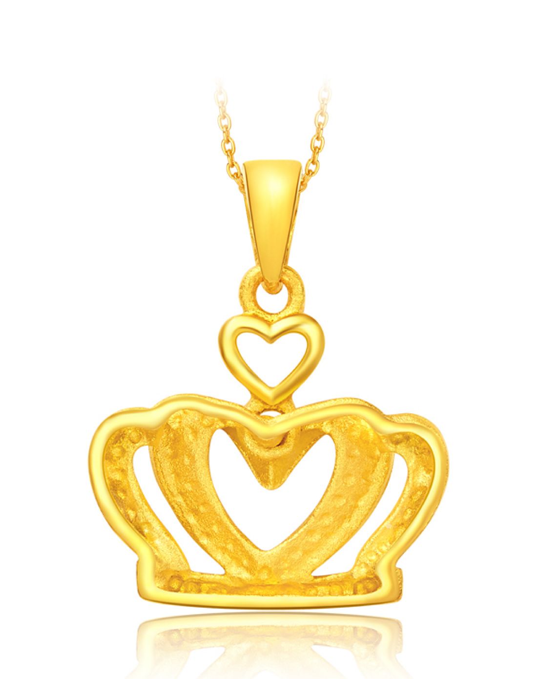 周大福chow tai fook珠宝专场【专柜同款】女王皇冠足金黄金吊坠(计价