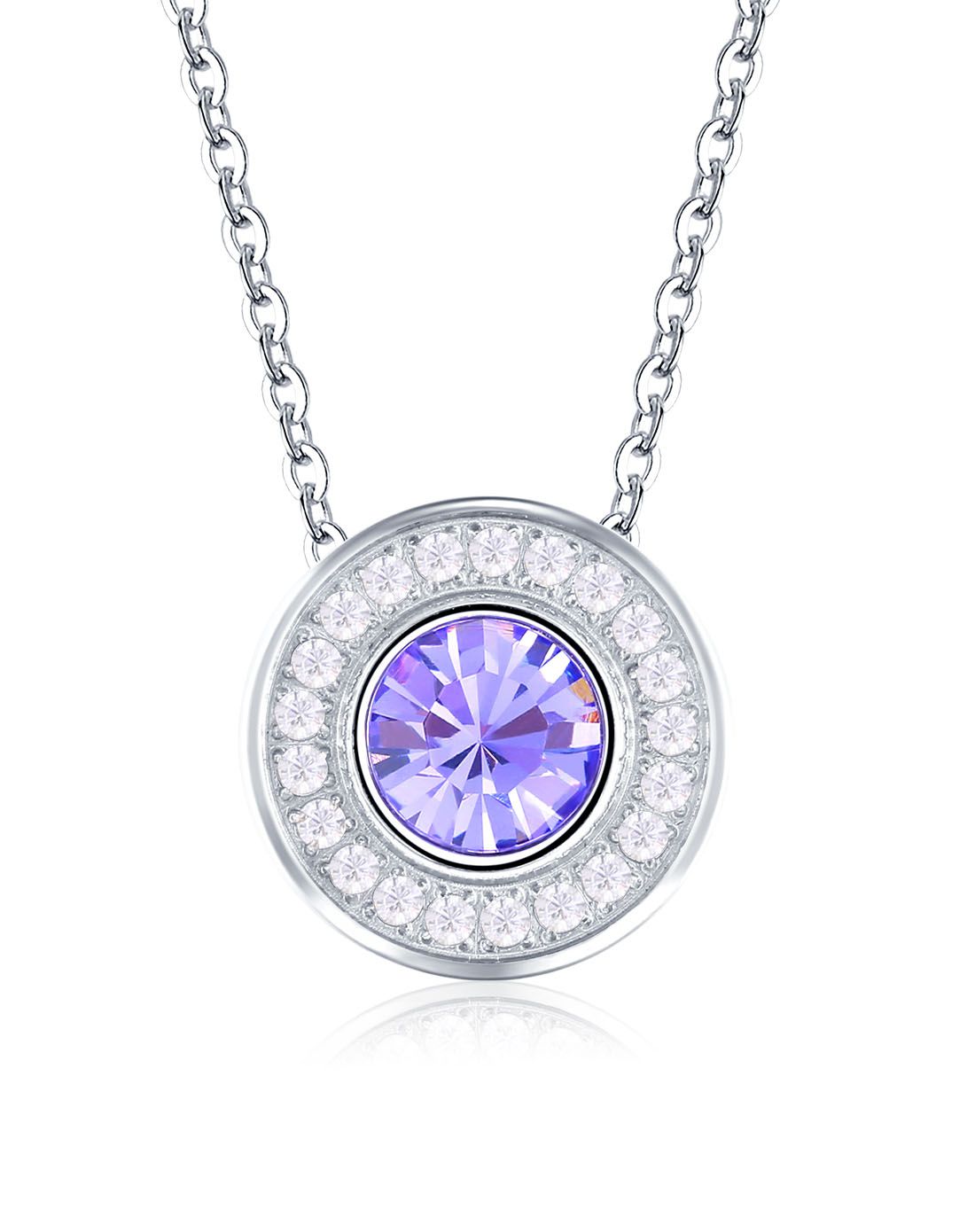 sagapo女款星团之迷眸大颗粒坦桑蓝水晶吊坠项链sst03