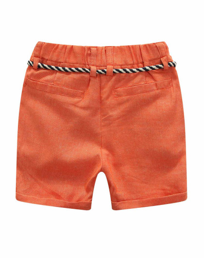 男童橘色休闲短裤