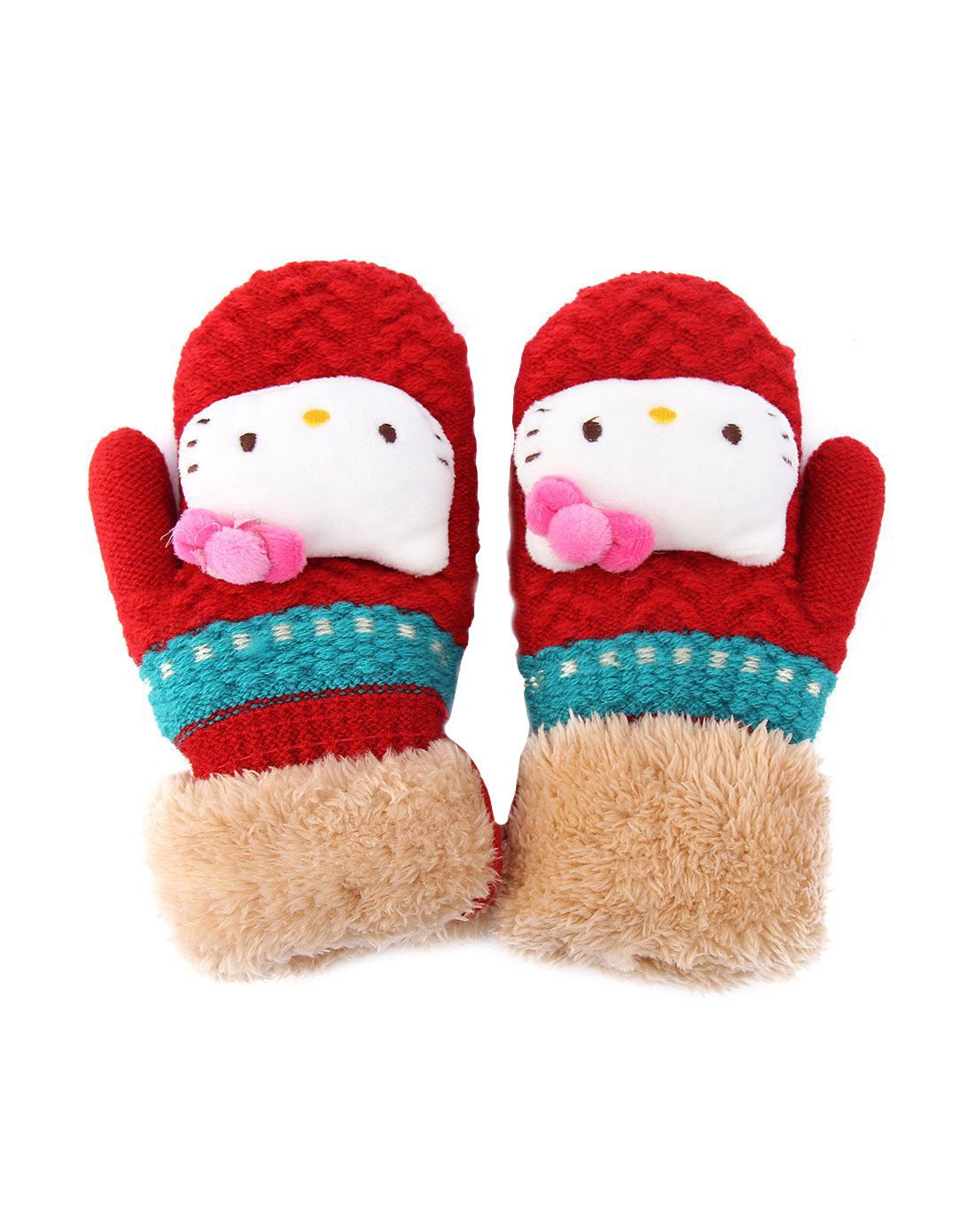 hello kitty儿童可爱针织手套