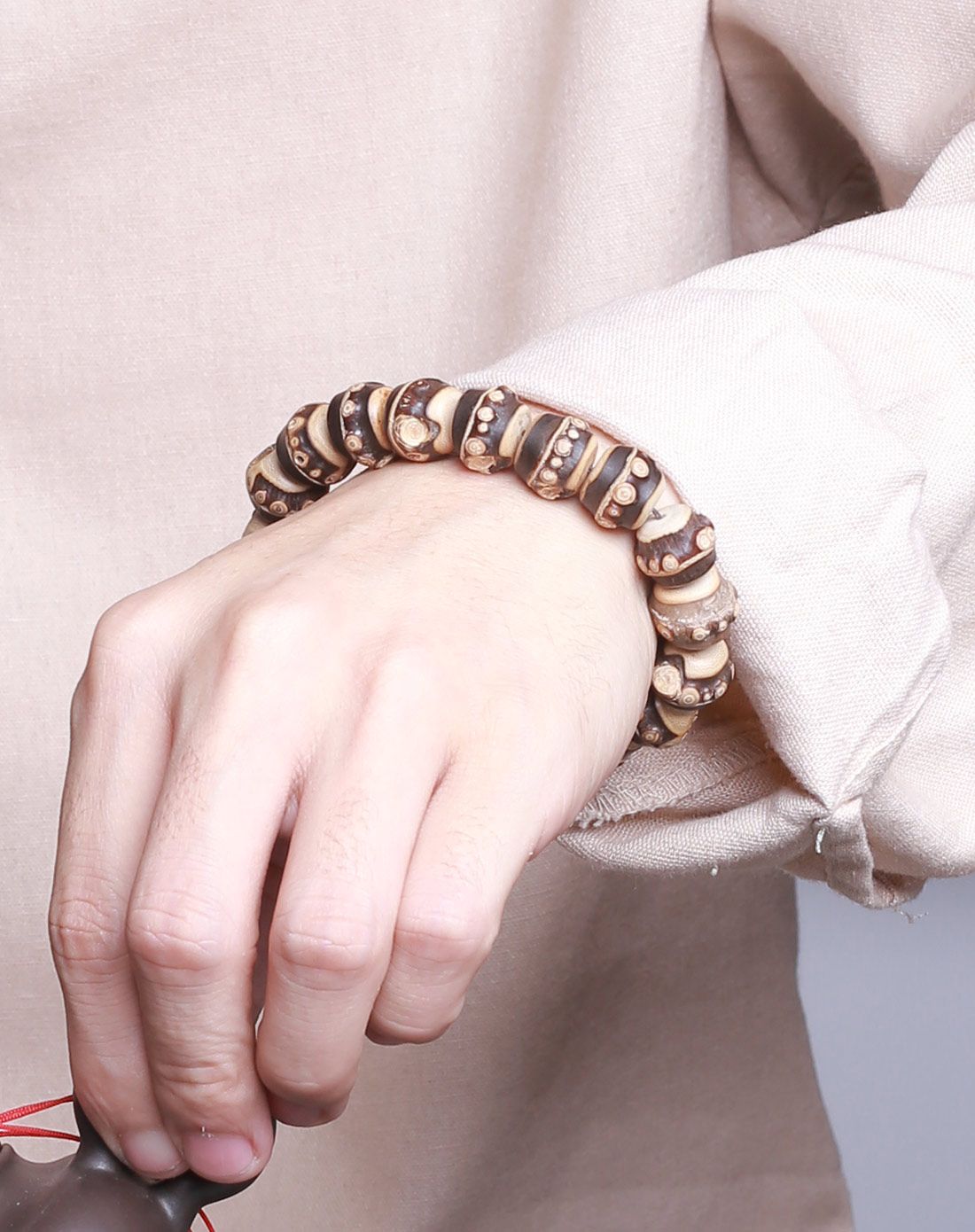 福寿吉祥紫竹手串