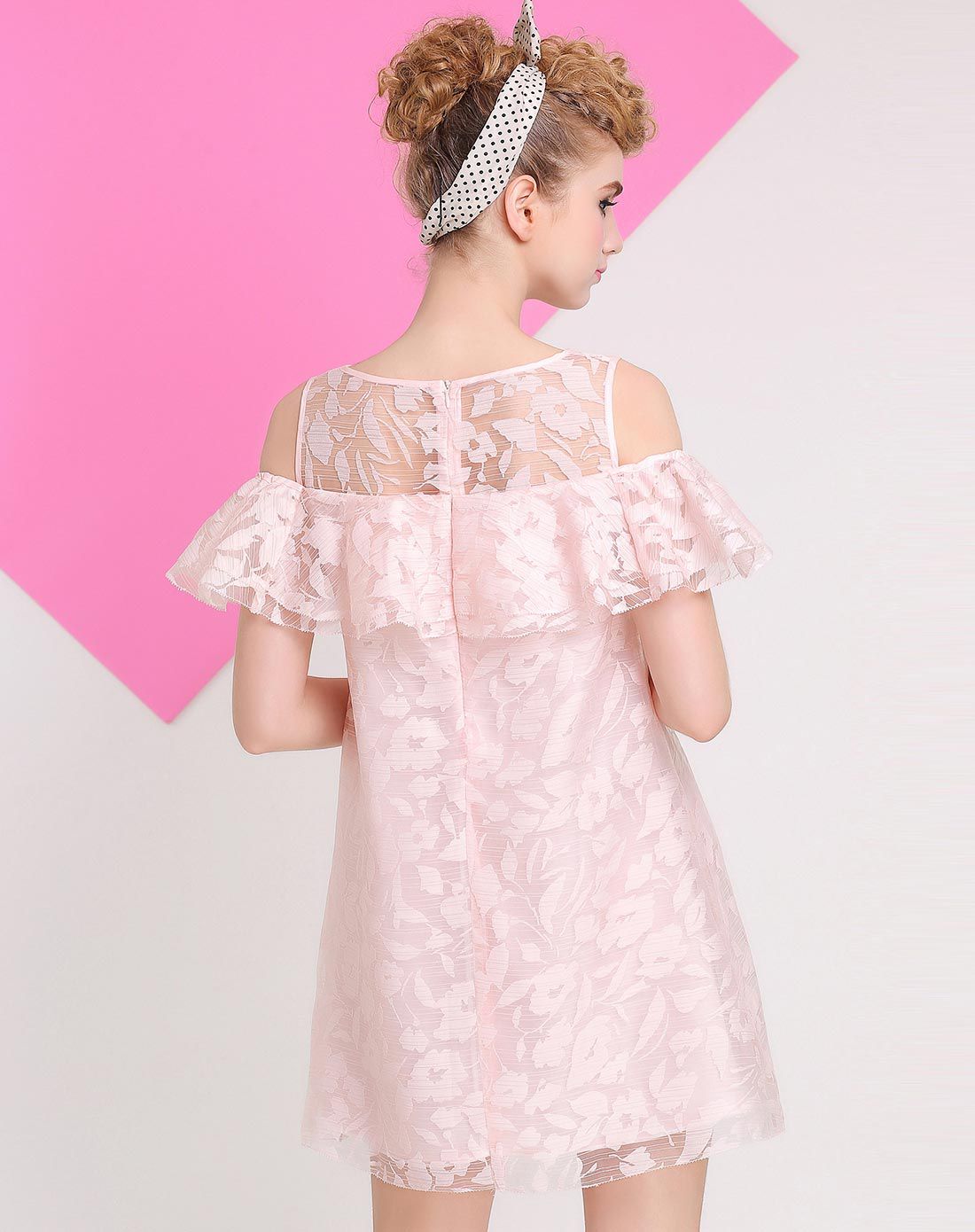 韩版露肩公主裙