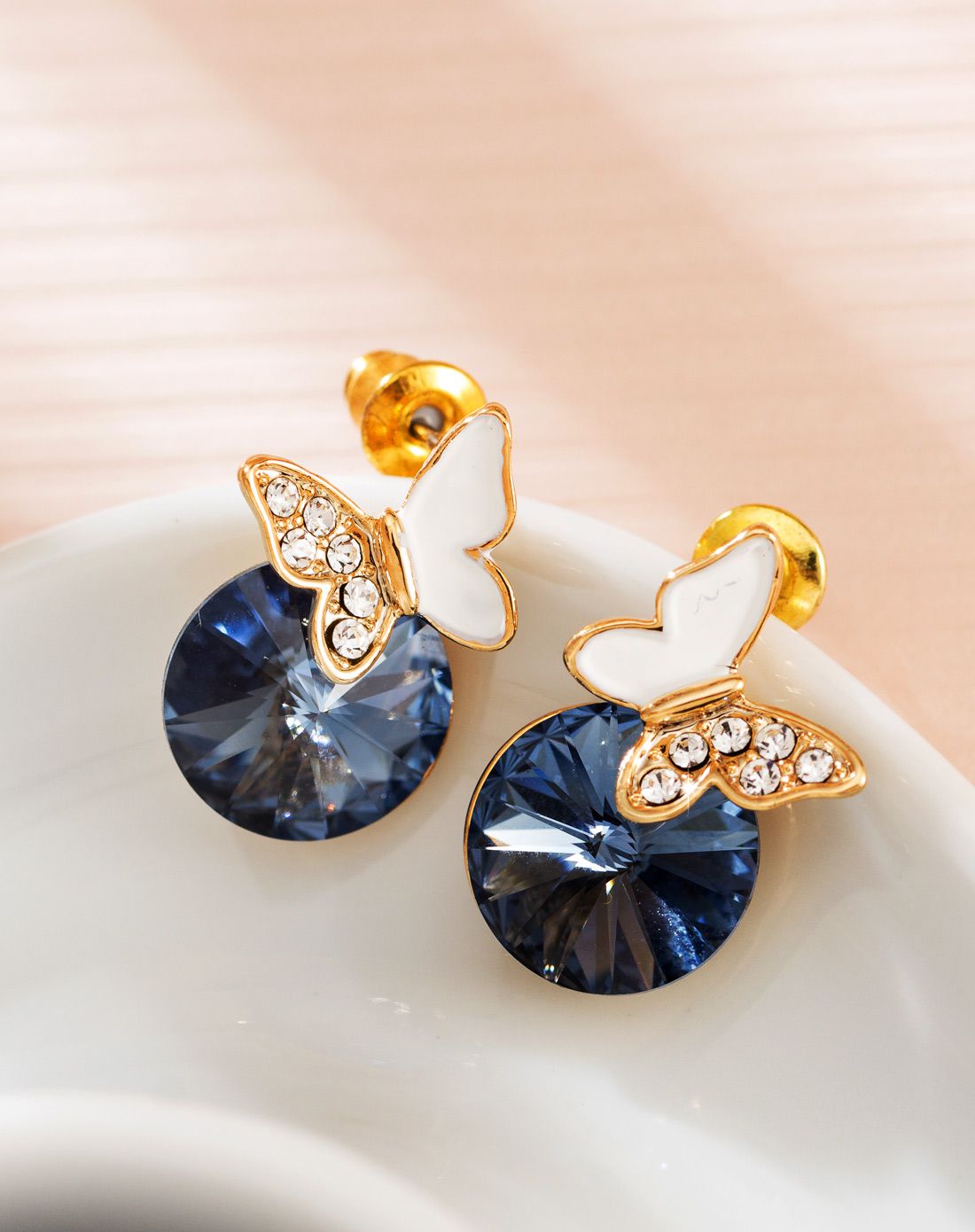 d'orlan 眷恋蓝钻耳钉