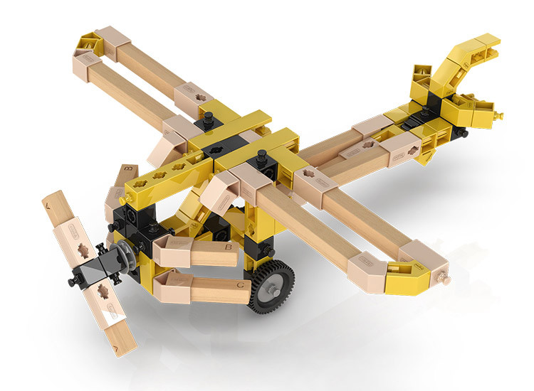 欧洲原装进口创意新积木 3合1生态直升飞机