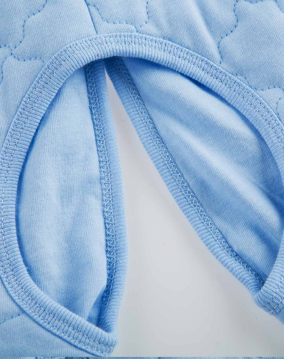 男童粉蓝色绗棉开裆裤