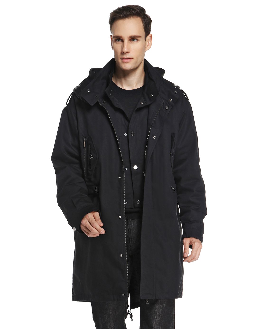 versace collection男装专场 黑色酷感潮流长袖外套