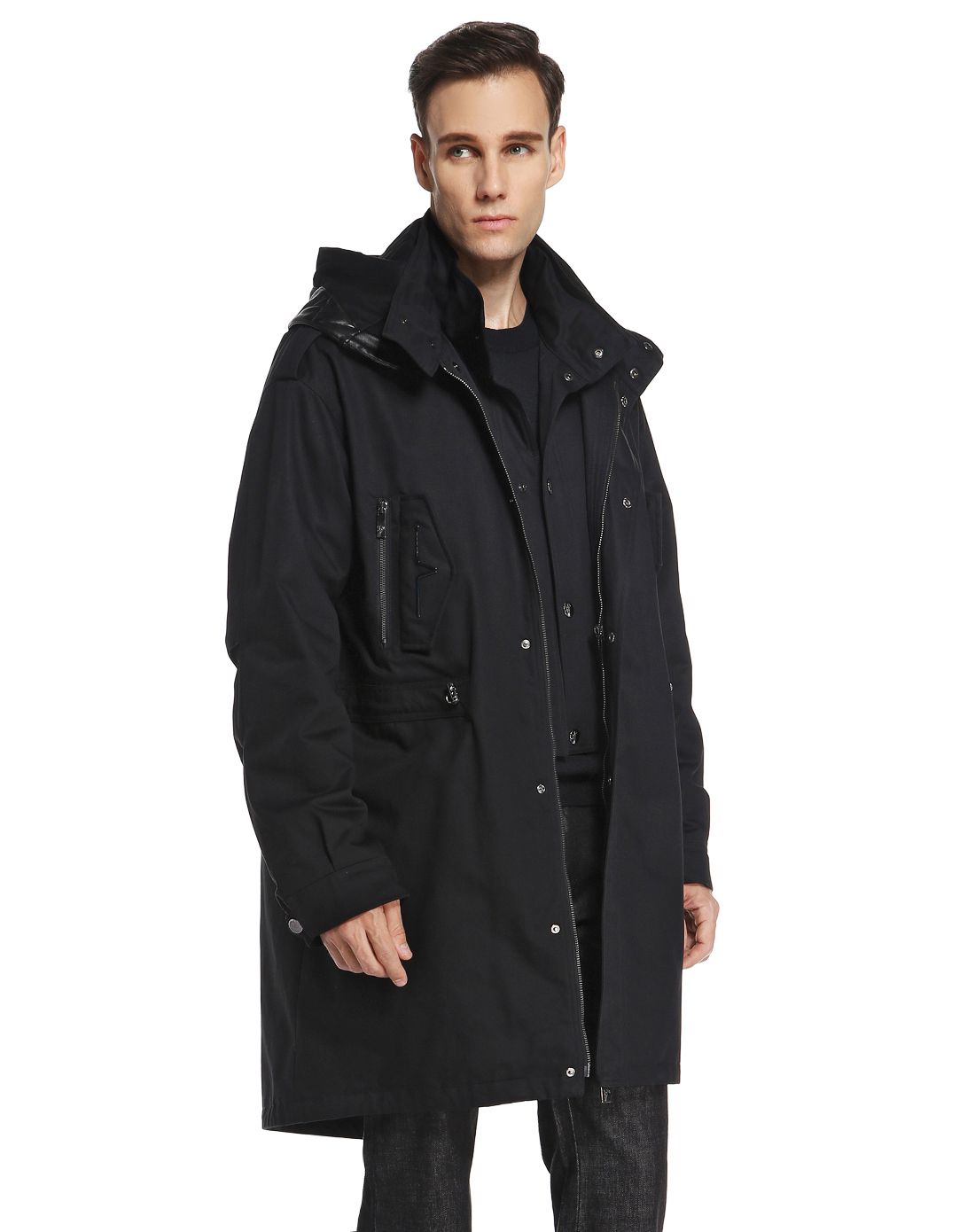 versace collection男装专场 黑色酷感潮流长袖外套