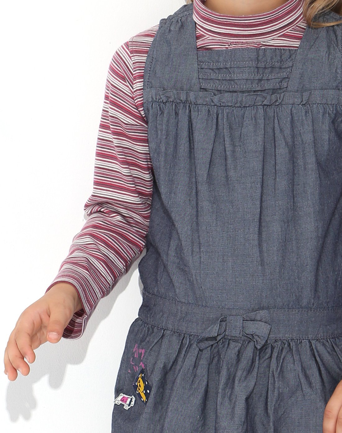 法国lcdp(petits)高端童装服饰专场petits 女童无袖连衣裙深蓝色adp15