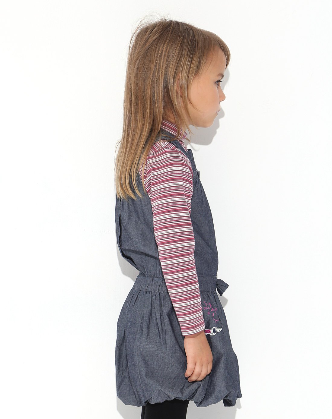 法国lcdp(petits)高端童装服饰专场petits 女童无袖连衣裙深蓝色adp15