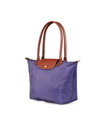 > longchamp珑骧 女款蓝紫色尼龙小号长柄手提/单肩/折叠包