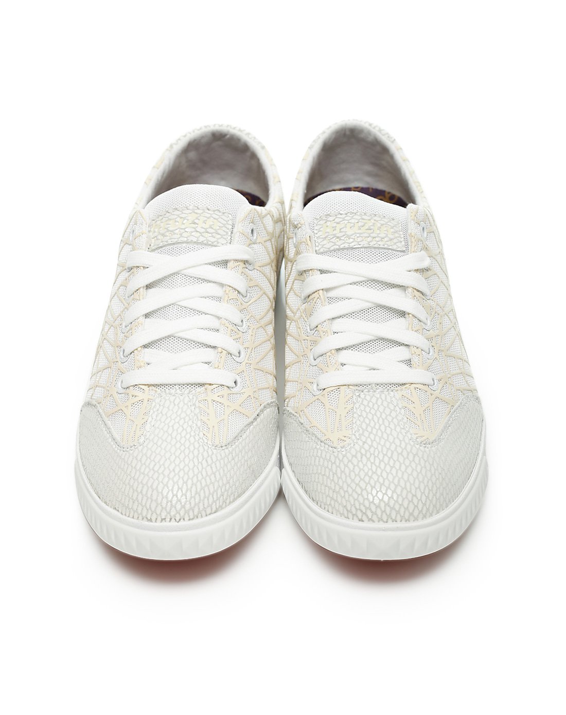 男款浅米白kruzin fantasy个性图腾轻量低筒休闲鞋