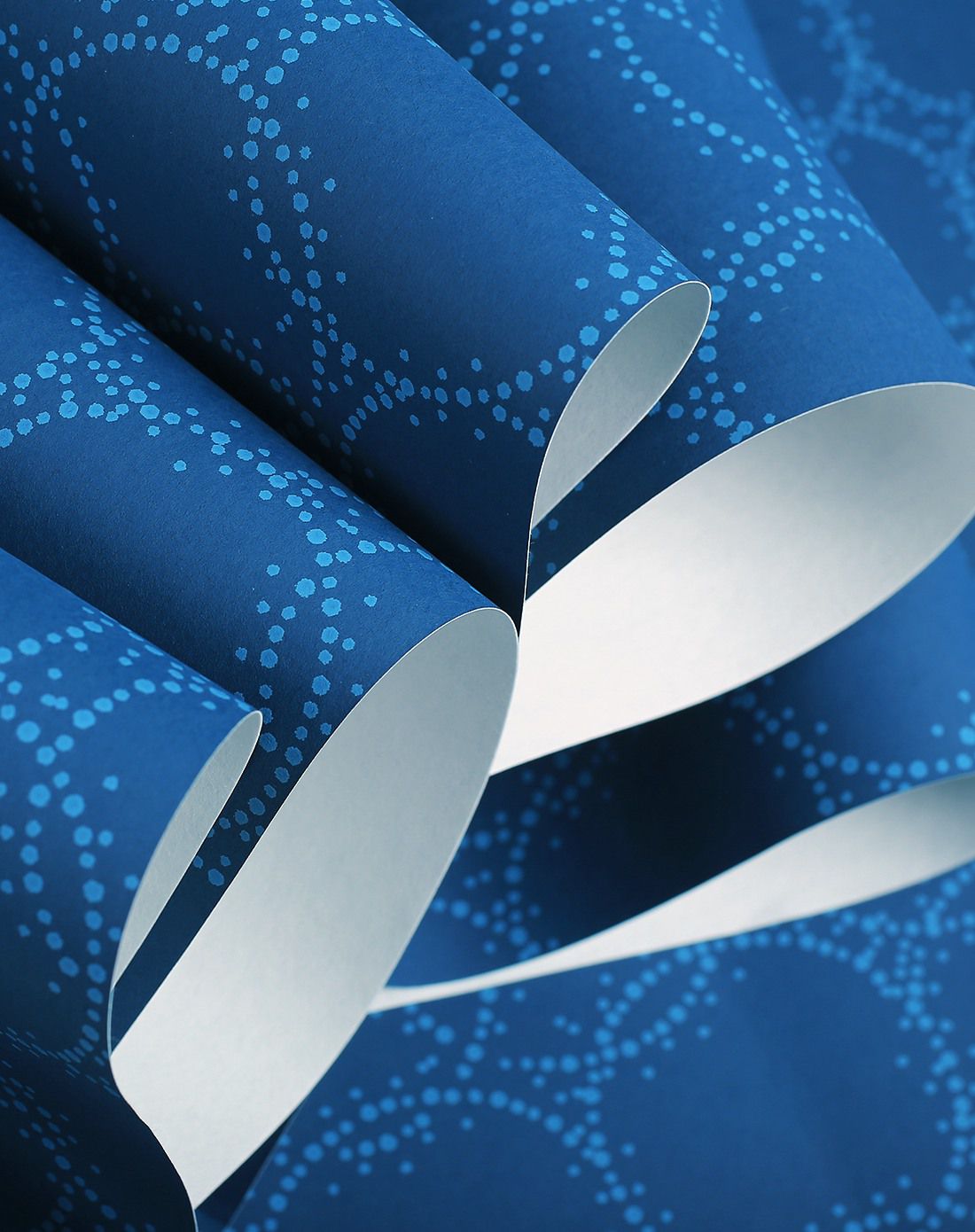 欣旺现代图形无纺布个性电视背景墙夜光壁纸-海军蓝