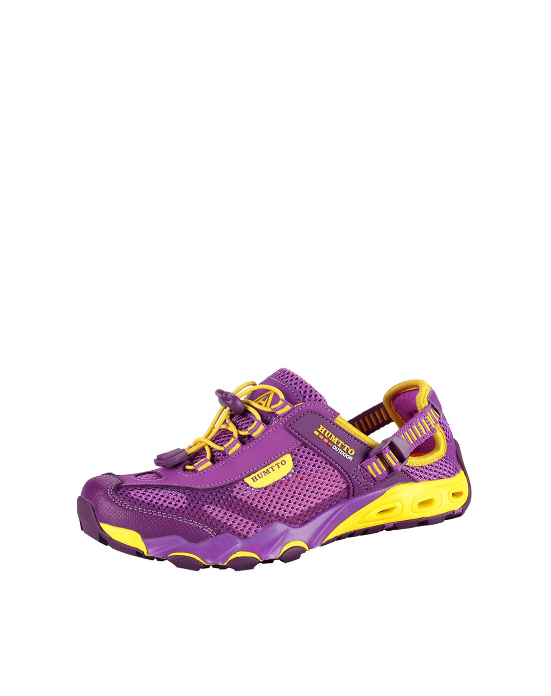 透气清爽 女款溯溪鞋 时尚网面紫色