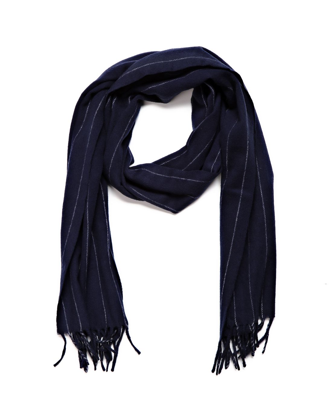 深蓝色经典时尚围巾