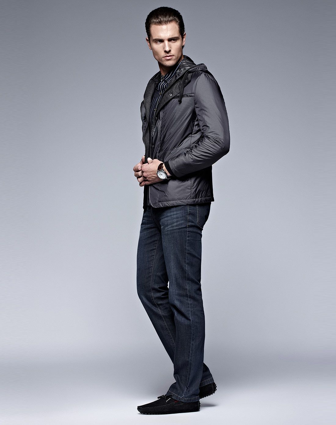 deon深兰色连帽帅气时尚长袖外套dn0772x35123_唯品会