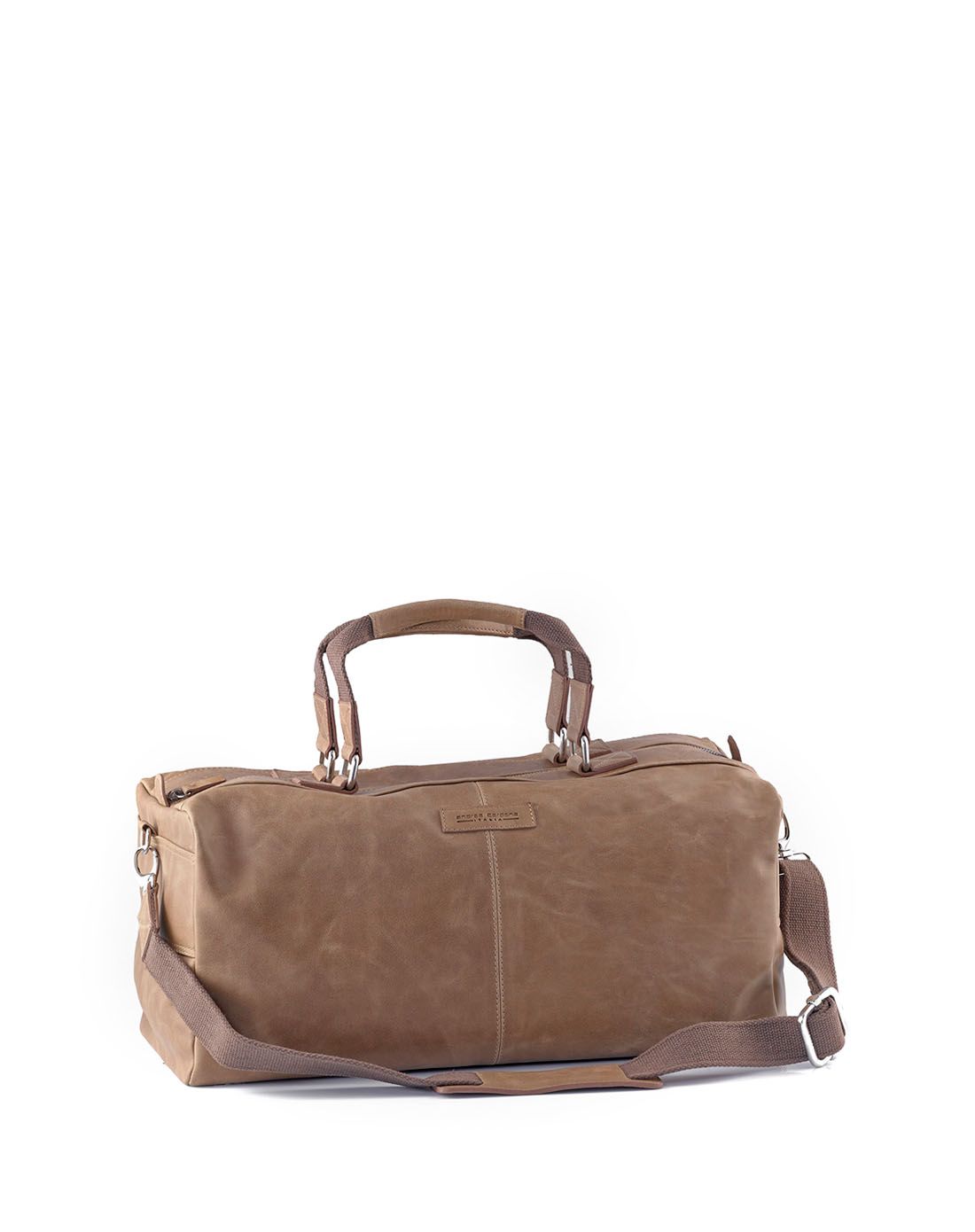 > andrea cardone雪茄色牛皮休闲大号手提包