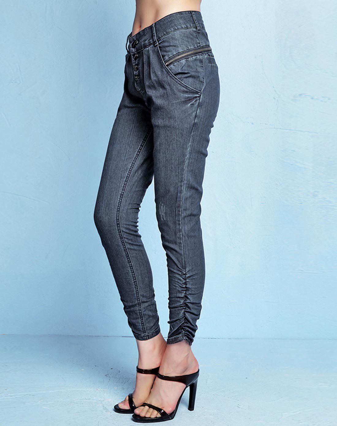 艺之卉eachway四排扣拉链休闲收脚牛仔裤jxc072503_唯品会