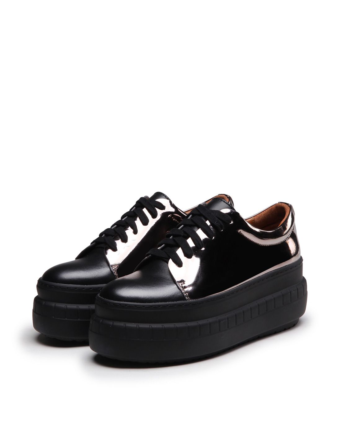 白领丽人bailingliren超纤黑枪色休闲鞋61is1911xatq_唯品会