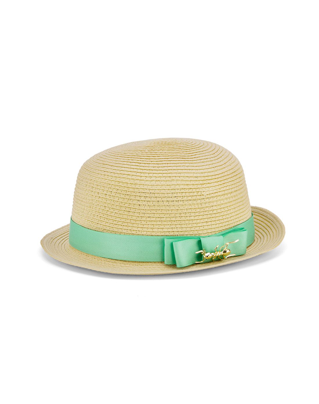 shes茜子 小檐蝴蝶结编织太阳帽