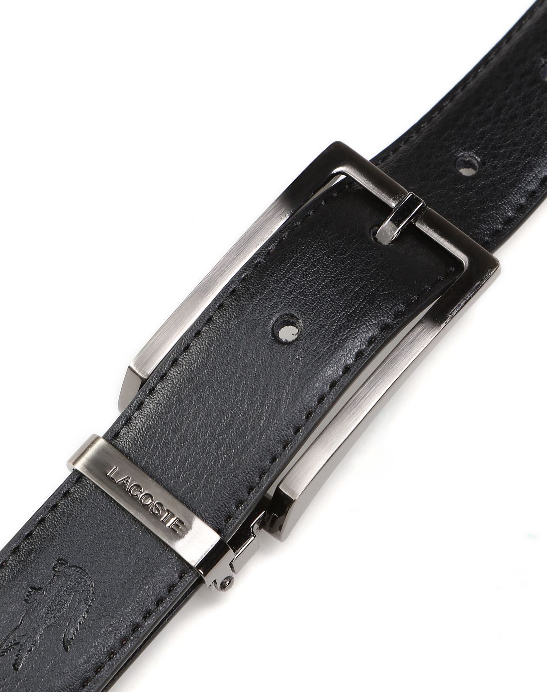 鳄鱼lacoste男女鞋包配件专场男款黑/棕色帅气皮带礼盒套装rc0944hc7