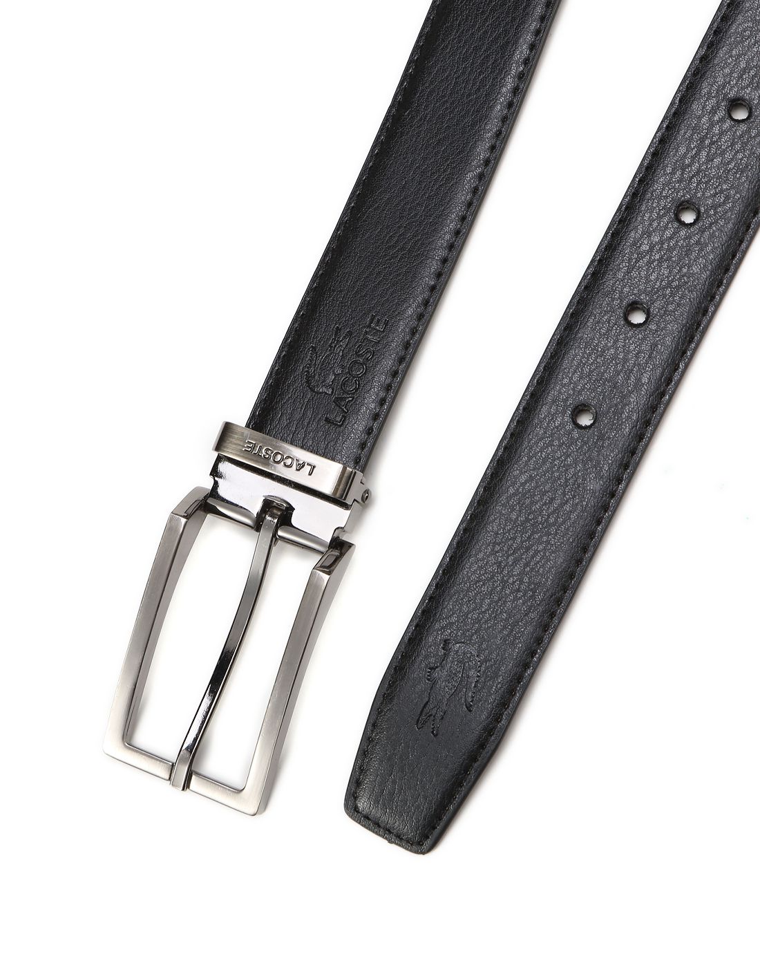 鳄鱼lacoste男女鞋包配件专场男款黑/棕色帅气皮带礼盒套装rc0944hc7