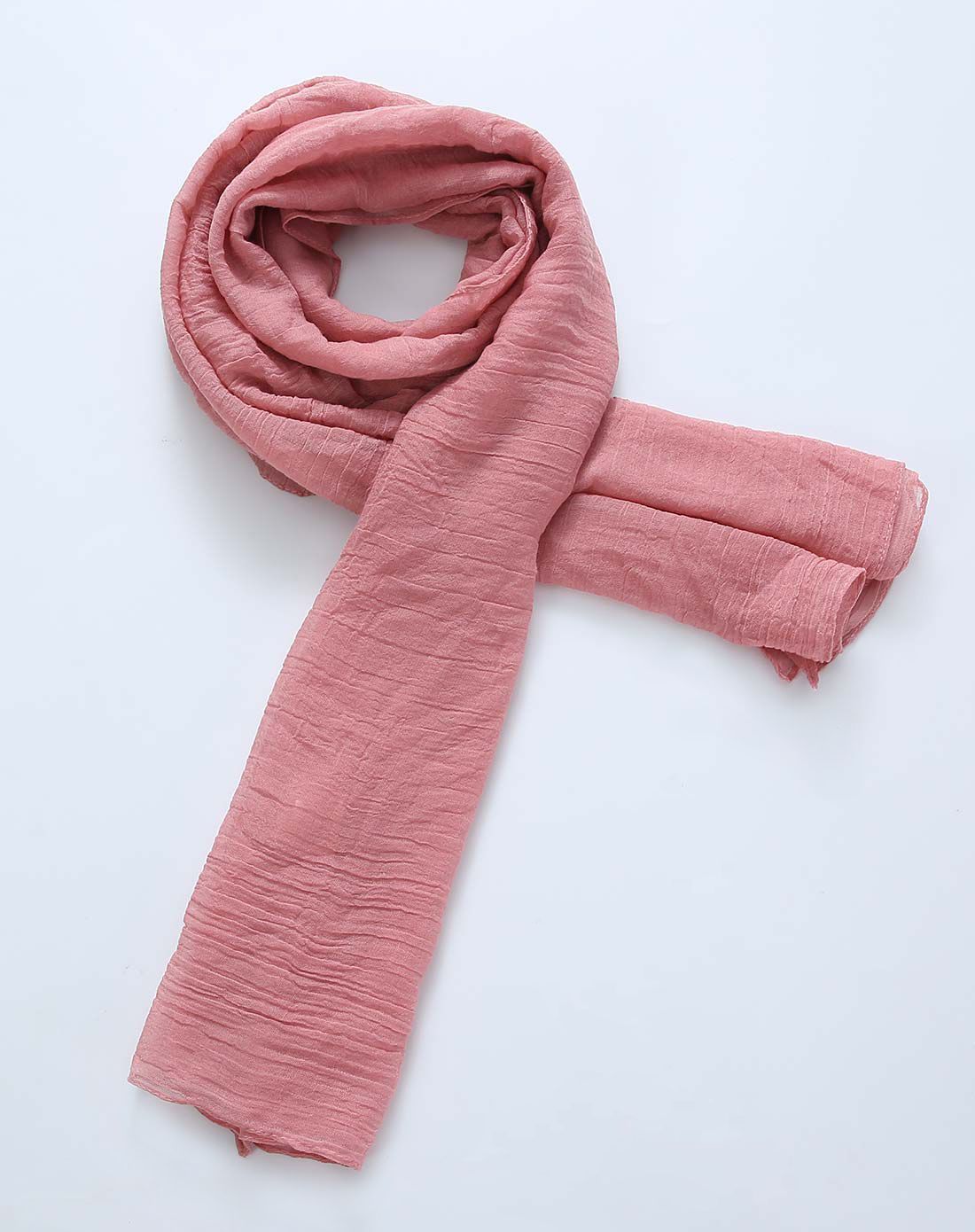 中性浅粉色围巾