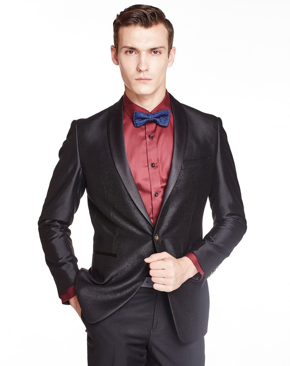 黑色绅士成熟时尚长袖西装