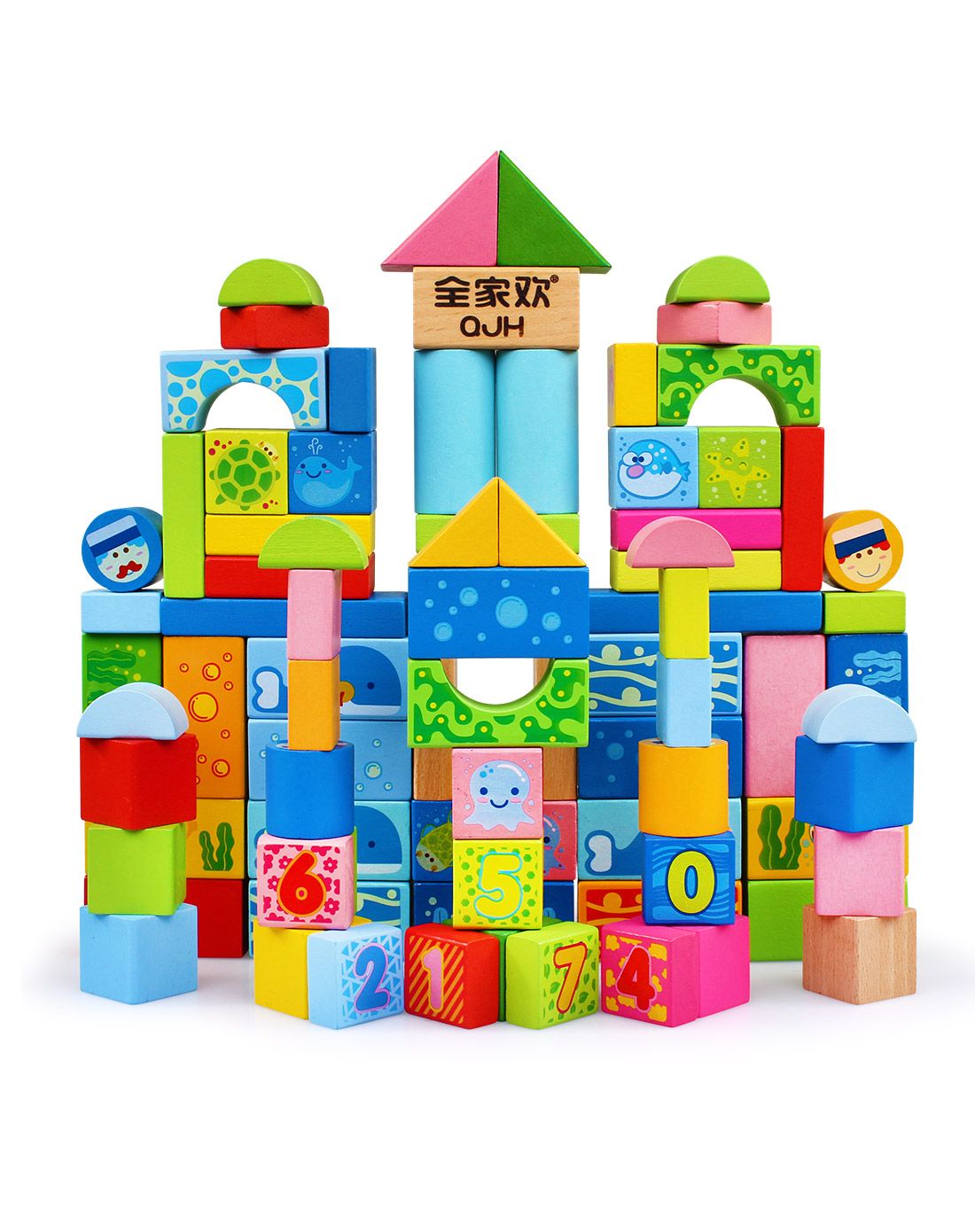 木玩世家100粒海洋动物积木