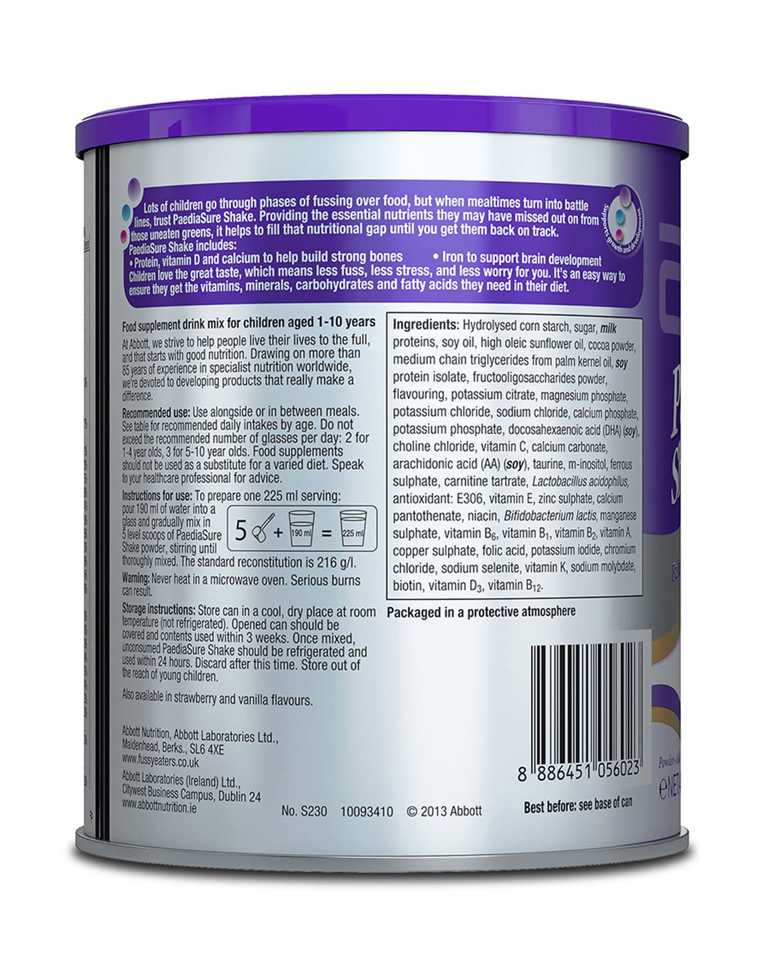 英国版雅培小安素营养粉巧克力味400g