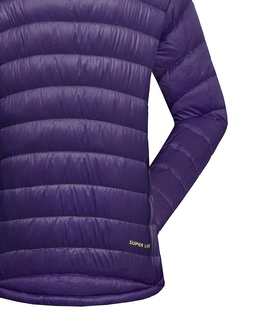 宝美beaume 轻薄便携柔软 女款紫色羽绒服 撞色设计