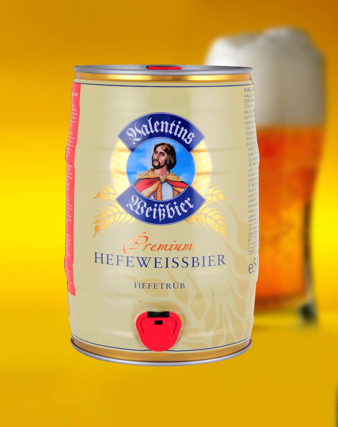 [德国传统工艺啤酒] 德国 爱士堡小麦啤酒5l