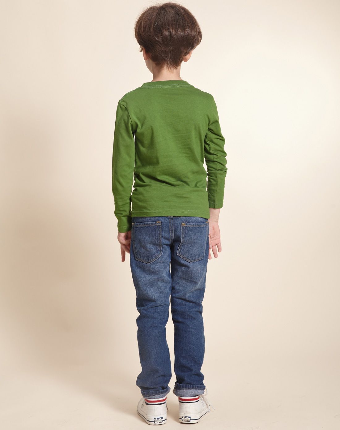 【两件起售】男童苔绿长袖t恤