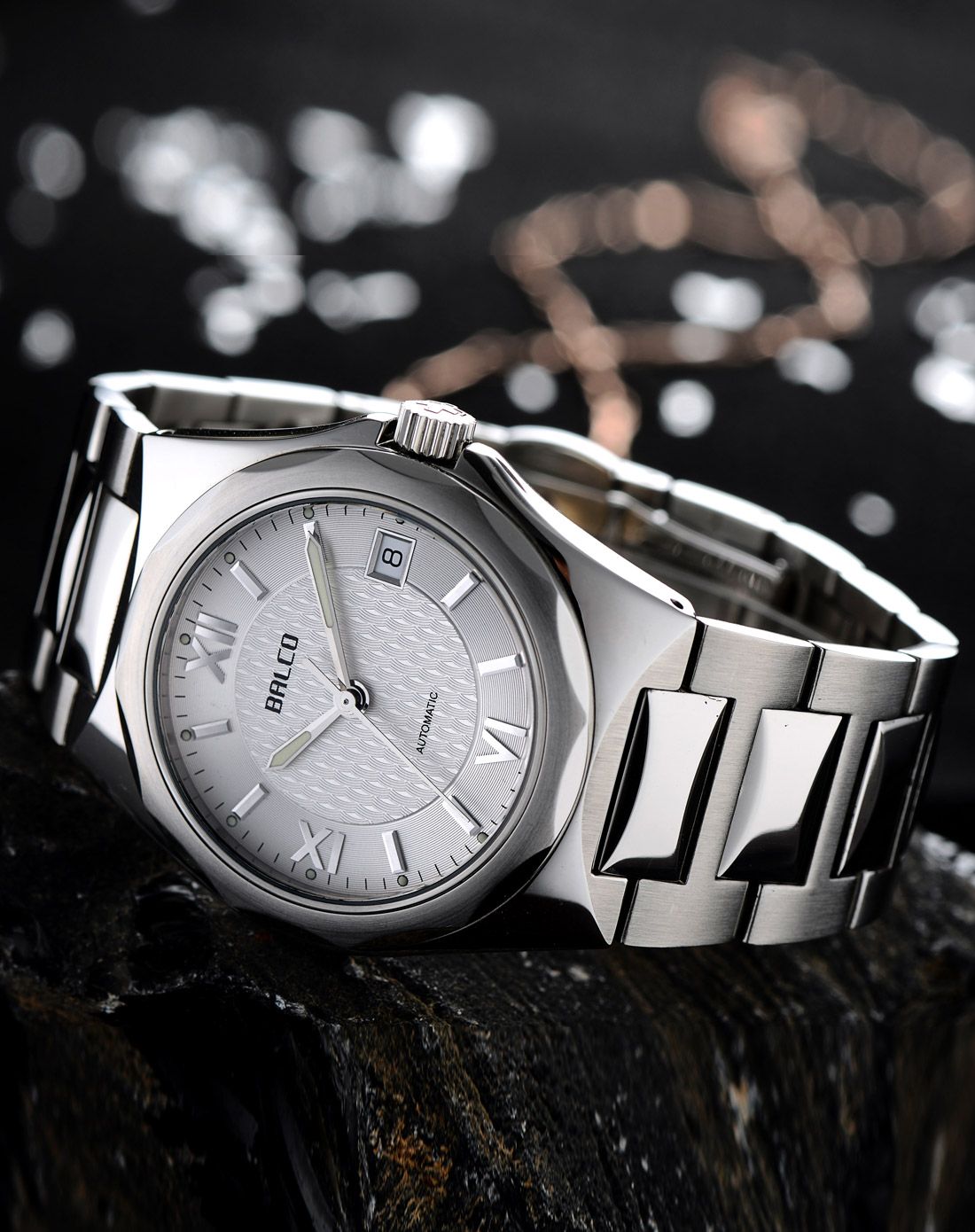 瑞士拜戈balco手表专场 > 专柜同步 简洁白面机械男表