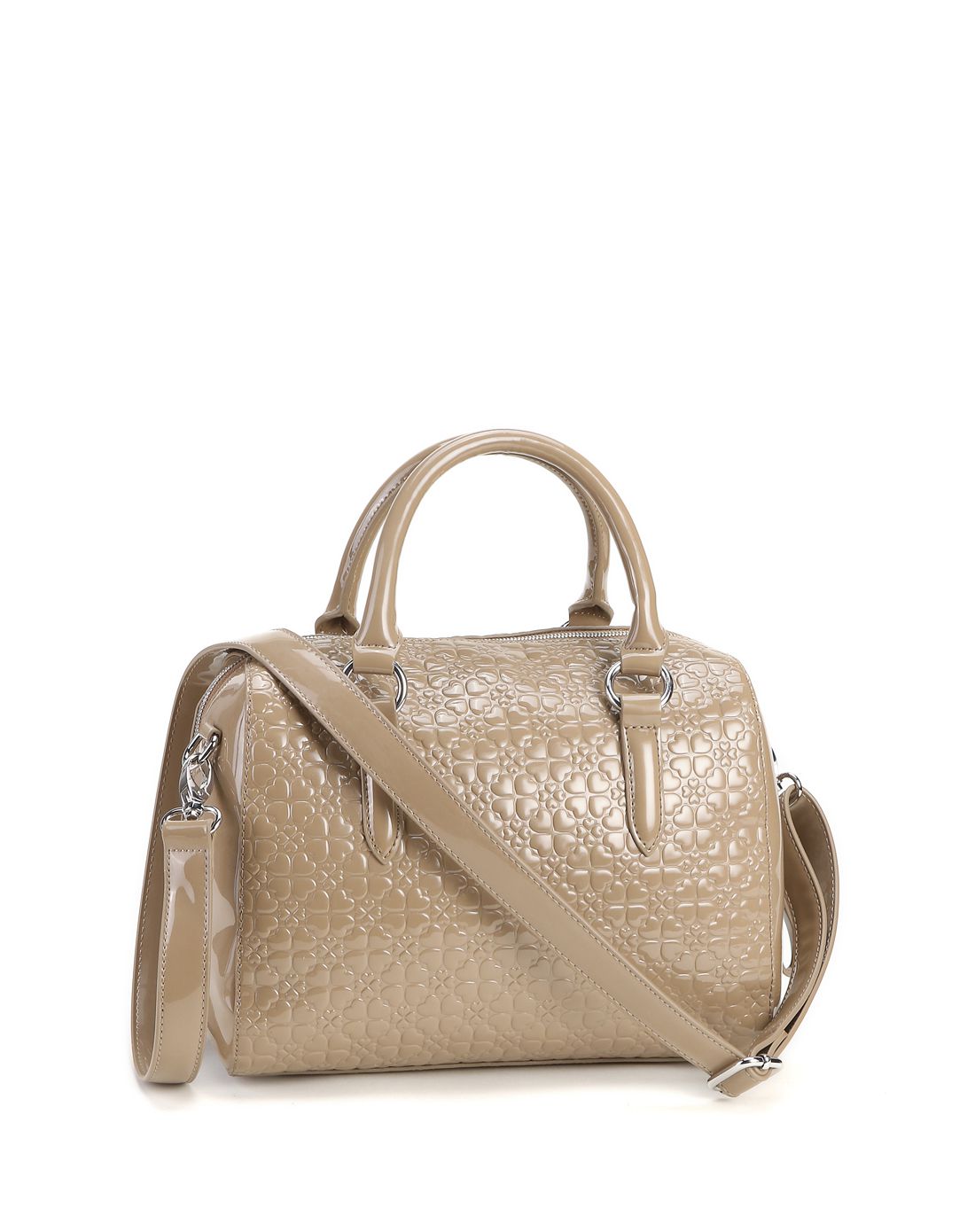 folli follie 灰色心形印花时尚手提包