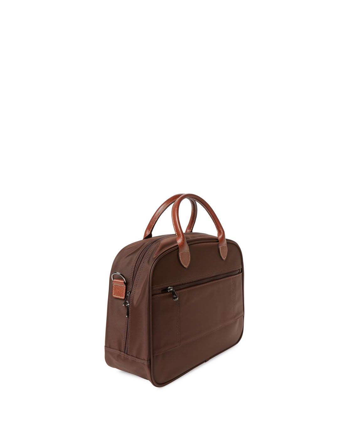 > longchamp le pliage 棕色短柄旅行套包