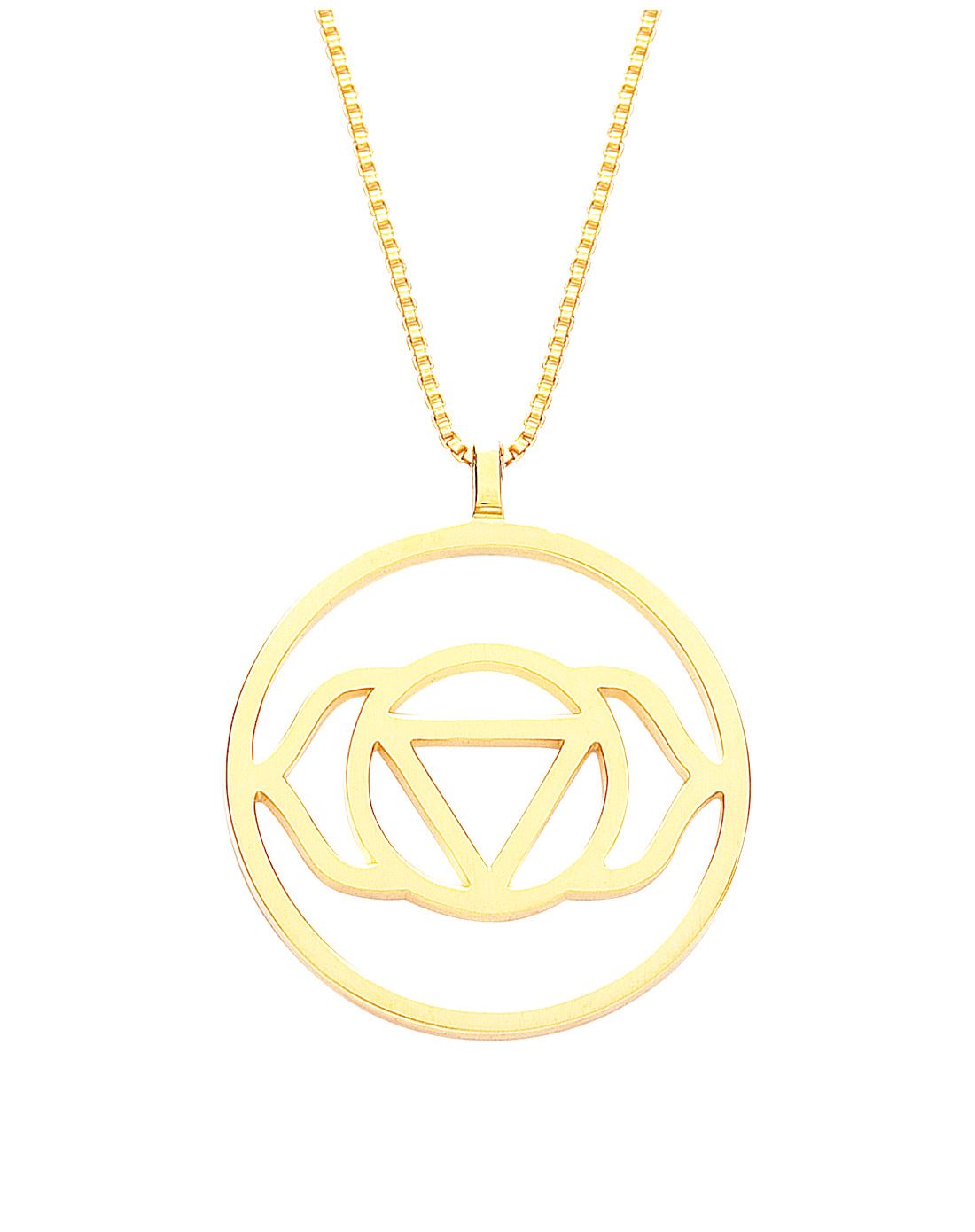 缘源系列925纯银24k镀金项链眉间轮