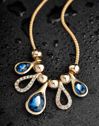 千寻海风 女神之泪水晶项链