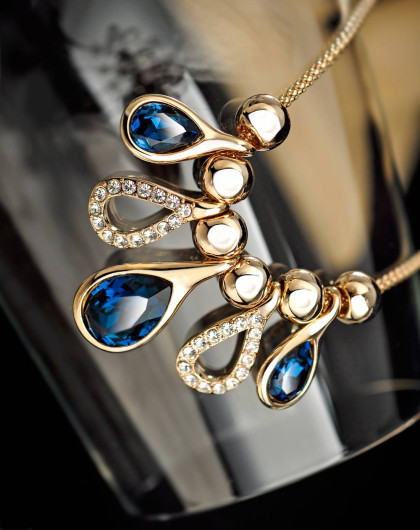 千寻海风 女神之泪水晶项链