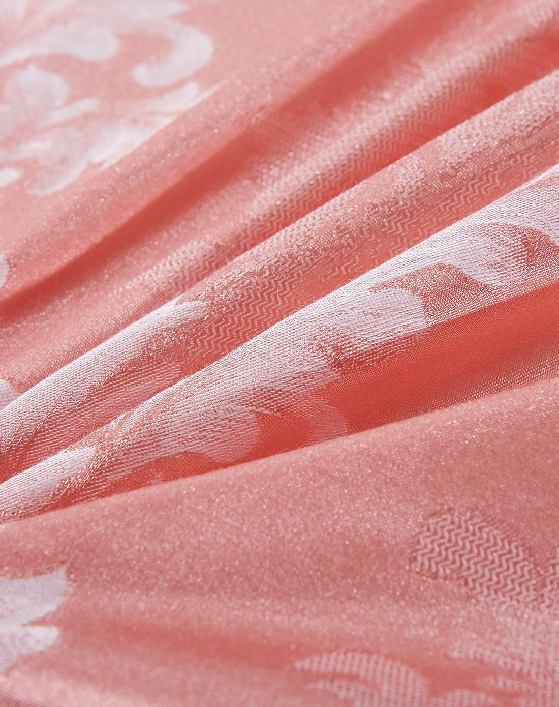 血牙色赛丽娅贡缎提花四件套1.5米床