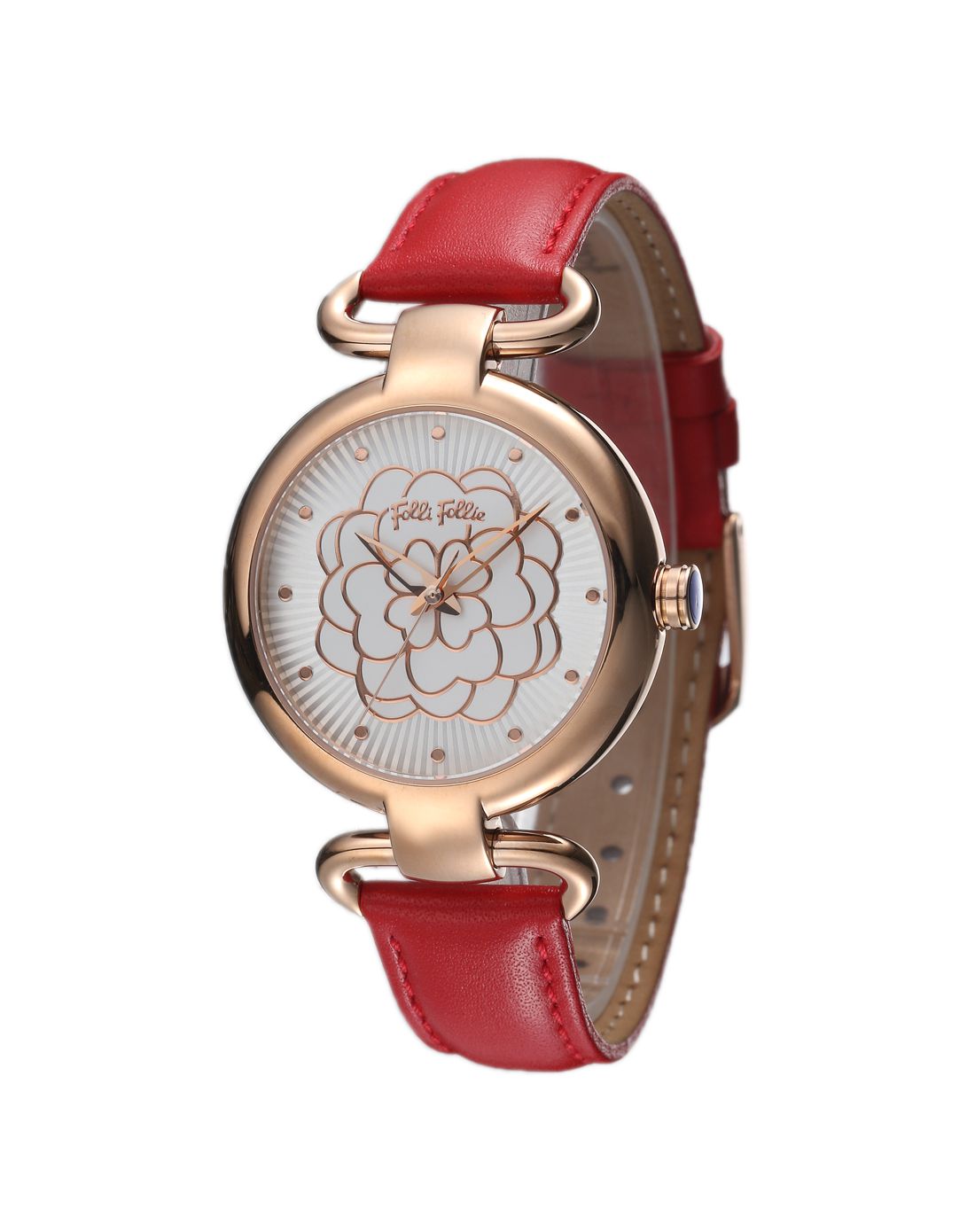 folli follie 红色时尚四叶草腕表