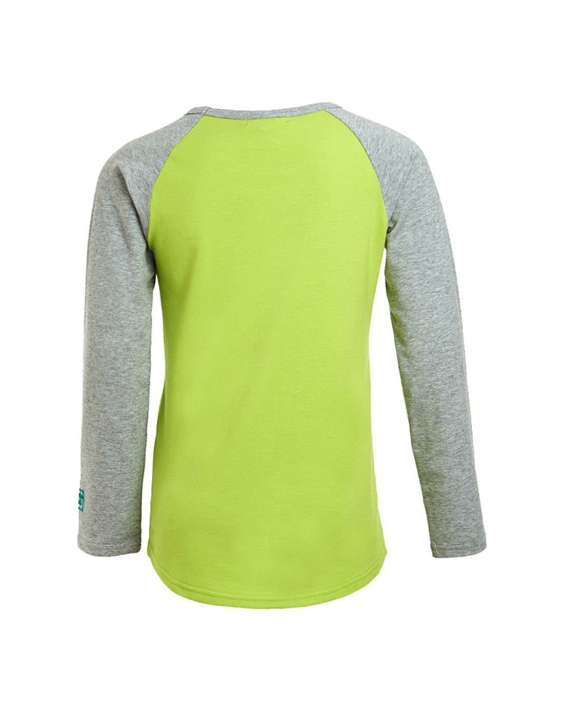 女童酸橙绿棒球插肩长袖t恤